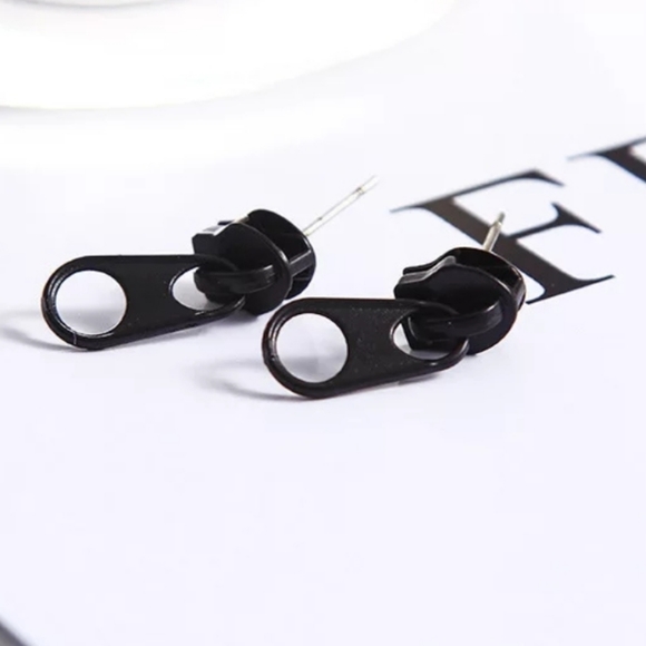 ZIPPER Earrings Statement Earrings Boho Earrings B - Picture 2 of 4
